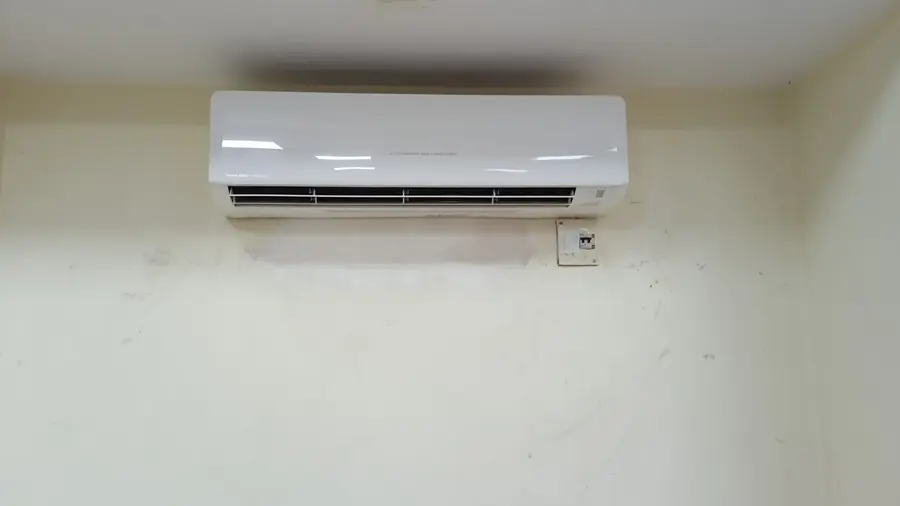 Outdoor VRV condenser units representative of a healthcare campus installation